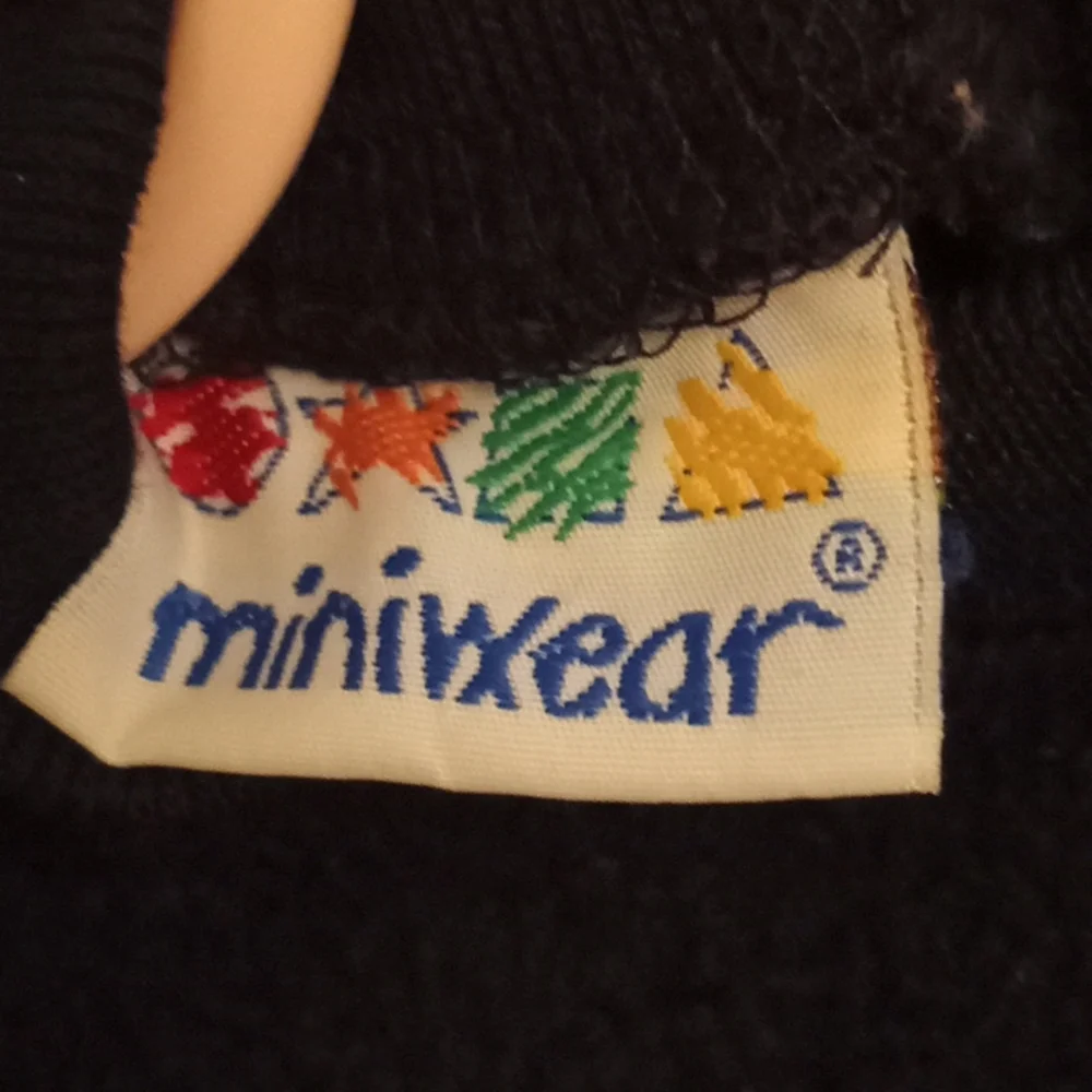 Vintage Miniwear One Piece Navy Blue Fleece Winter Bear Jumper Size 0-3 …
